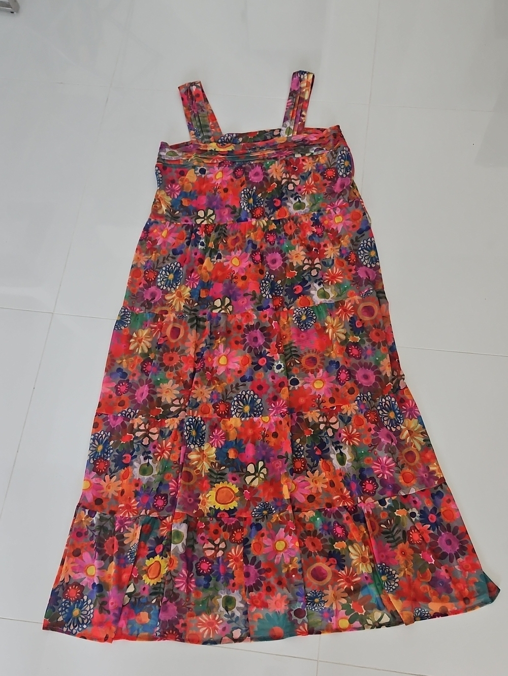 NATURAL LIFE Bright Multi Floral Sundress with Straps